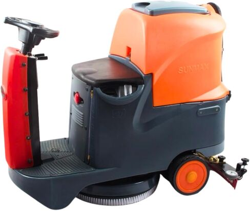 Ride-On Commercial Floor Scrubber Machine, 48,400 Sq Ft/H, 22" Brush, 31.5" Squeegee, 18.5/18.5-Gal Dual Tanks, 5-Hour Runtime, Hard Floor Cleaner for Warehouses, Retail, Schools & Factories in Kuwait