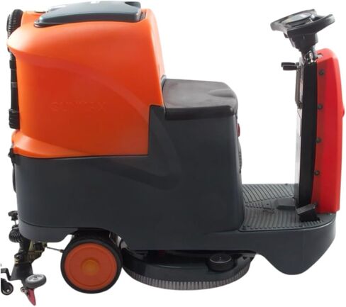 Ride-On Commercial Floor Scrubber Machine, 48,400 Sq Ft/H, 22" Brush, 31.5" Squeegee, 18.5/18.5-Gal Dual Tanks, 5-Hour Runtime, Hard Floor Cleaner for Warehouses, Retail, Schools & Factories in Kuwait