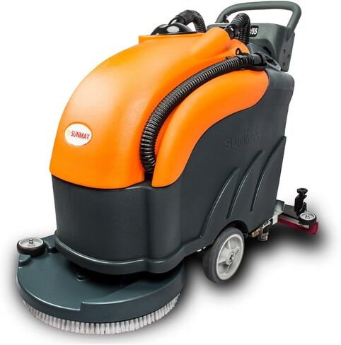 22" Walk-Behind Floor Scrubber Dryer Machine, 13.2/14.5-Gal Dual Tanks, 30,000 Sq Ft/h, Lithium Battery, 3.5-Hour Fast Charging, Commercial Hard Floor Cleaner for Tile, Vinyl, Epoxy & Concrete in Kuwait