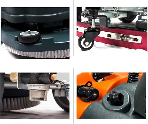 22" Walk-Behind Floor Scrubber Dryer Machine, 13.2/14.5-Gal Dual Tanks, 30,000 Sq Ft/h, Lithium Battery, 3.5-Hour Fast Charging, Commercial Hard Floor Cleaner for Tile, Vinyl, Epoxy & Concrete in Kuwait