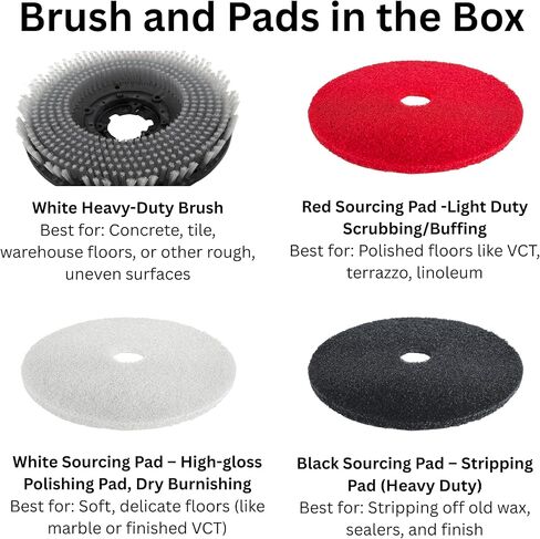 Sunmax RT35AC Electric Walk-Behind Floor Scrubber, 17-Inch Brush, Dual Tank System, Orange/Gray, 110V Commercial Floor Cleaning Machine with 26ft Cable in Kuwait