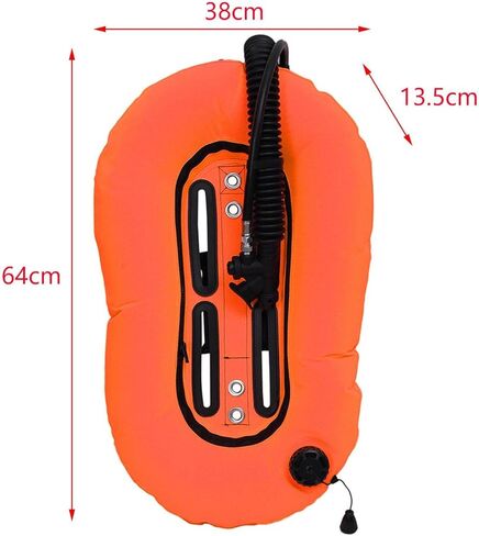 Diving Snorkeling Donut Wing Single Tank,Scuba BCD Set,Diver Gear,for Freediving, Orange in Kuwait