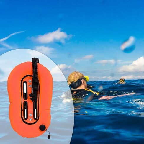 Diving Snorkeling Donut Wing Single Tank,Scuba BCD Set,Diver Gear,for Freediving, Orange in Kuwait