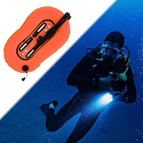 Diving Snorkeling Donut Wing Single Tank,Scuba BCD Set,Diver Gear,for Freediving, Orange in Kuwait