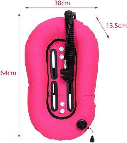 خزان واحد للغوص والغطس بجناح دونات، مجموعة بي سي دي للغوص، معدات الغواص، للغوص الحر، وردي in Kuwait