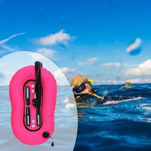 خزان واحد للغوص والغطس بجناح دونات، مجموعة بي سي دي للغوص، معدات الغواص، للغوص الحر، وردي in Kuwait