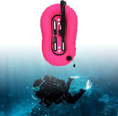 خزان واحد للغوص والغطس بجناح دونات، مجموعة بي سي دي للغوص، معدات الغواص، للغوص الحر، وردي in Kuwait