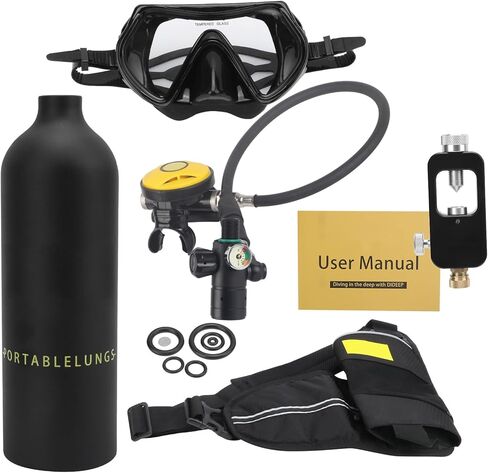 مجموعة غوص EVTSCAN Mini Scuba Tank مع جهاز تنفس للاستكشاف والمغامرة تحت الماء in Saudi Arabia