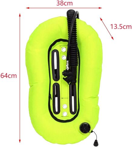 Diving Snorkeling Donut Wing Single Tank,Scuba BCD Set,Diver Gear,for Freediving, Yellow in Kuwait