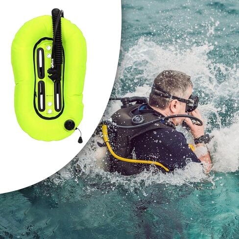 Diving Snorkeling Donut Wing Single Tank,Scuba BCD Set,Diver Gear,for Freediving, Yellow in Kuwait