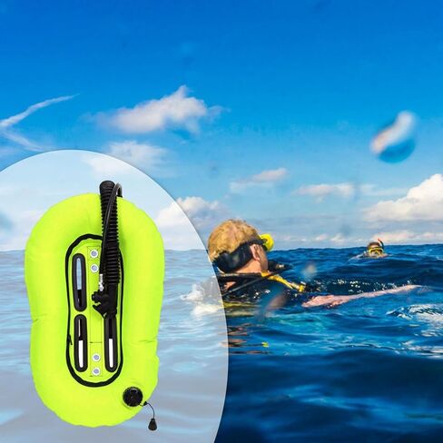 Diving Snorkeling Donut Wing Single Tank,Scuba BCD Set,Diver Gear,for Freediving, Yellow in Kuwait