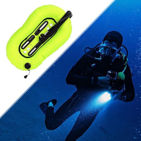 Diving Snorkeling Donut Wing Single Tank,Scuba BCD Set,Diver Gear,for Freediving, Yellow in Kuwait