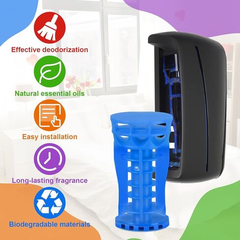 6 Pcs Air Freshener Refill Assorted Dry Fragrance Refill Technology Natural Oils Lasts 30 Days for Home Bathroom Toilet Commercial Kitchen Cherry Lemon Orange Lavender Ocean Apple 6 Scents in Kuwait