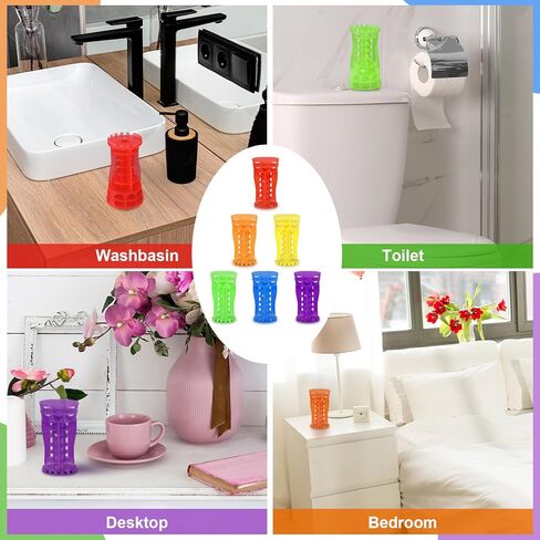6 Pcs Air Freshener Refill Assorted Dry Fragrance Refill Technology Natural Oils Lasts 30 Days for Home Bathroom Toilet Commercial Kitchen Cherry Lemon Orange Lavender Ocean Apple 6 Scents in Kuwait