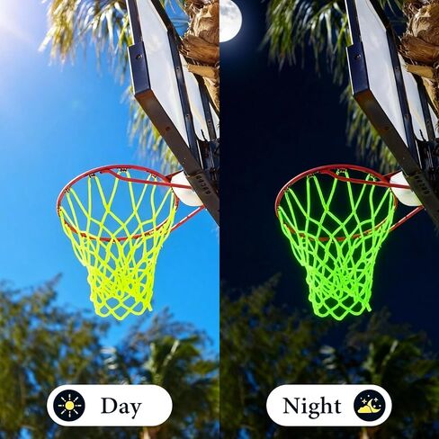 Nightlight Basketball Net, Luminous Outdoor Portable Sun Powered Sport Nylon for Pool Beach Backyard, Anti Whip in Kuwait