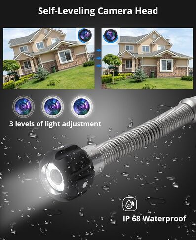 Aprafie Drain Pipe Camera - Built-in 512Hz Sonde, Sewer Inspection Camera with Locator, 300ft Cable, DVR 16GB in Saudi Arabia