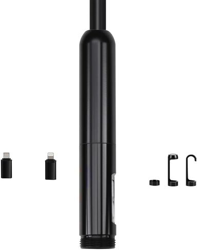 Happybuy Dual-Lens 1920P HD Endoscope Camera: Sporting 8 + 1 Adjustable LEDs, 10FT Snake Cable, 2X Zoom. IP67 Waterproof for Automotive, Plumbing & All Your Inspection Needs! in Saudi Arabia