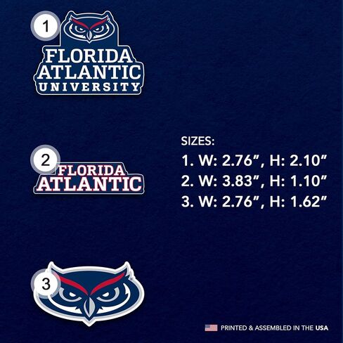 Desert Cactus Florida Atlantic University Acrylic Magnet 3 Pack FAU Owls Officially Licensed (Magnet Set A) in Saudi Arabia
