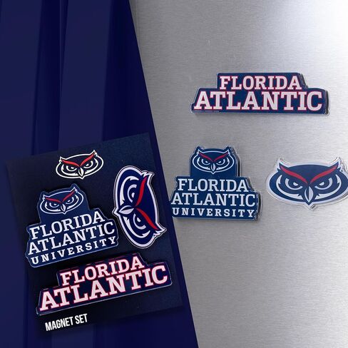 Desert Cactus Florida Atlantic University Acrylic Magnet 3 Pack FAU Owls Officially Licensed (Magnet Set A) in Saudi Arabia