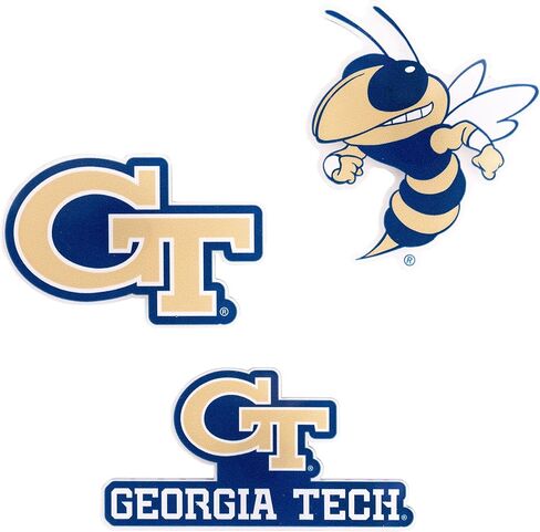 مغناطيس أكريليك من Desert Cactus Georgia Tech مكون من 3 قطع سترات GT صفراء تصميم زخرفي مرخص رسميًا (مجموعة المغناطيس A) in Saudi Arabia