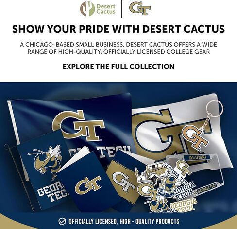 مغناطيس أكريليك من Desert Cactus Georgia Tech مكون من 3 قطع سترات GT صفراء تصميم زخرفي مرخص رسميًا (مجموعة المغناطيس A) in Saudi Arabia