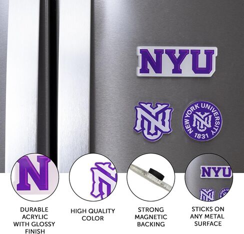 Desert Cactus New York University Acrylic Magnet 3 Pack NYU Violets Decorative Design Officially Licensed (Magnet Set A) in Saudi Arabia