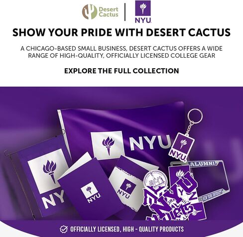 Desert Cactus New York University Acrylic Magnet 3 Pack NYU Violets Decorative Design Officially Licensed (Magnet Set A) in Saudi Arabia