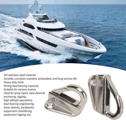 6Pcs Hook Stainless Steel Heavy Duty Spring Buckle Type Hanger Marine Hardware Hook, Boat Fender for Home Engineering Easily Hang and Adjust in Kuwait