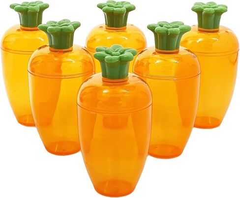 The Dreidel Company Fillable Easter Carrots Containers, Bright Orange Plastic Easter Carrot, Perfect For Easter Hunt, Surprise Carrot, 5.5" Inch Carrots (12-Pack) in Kuwait