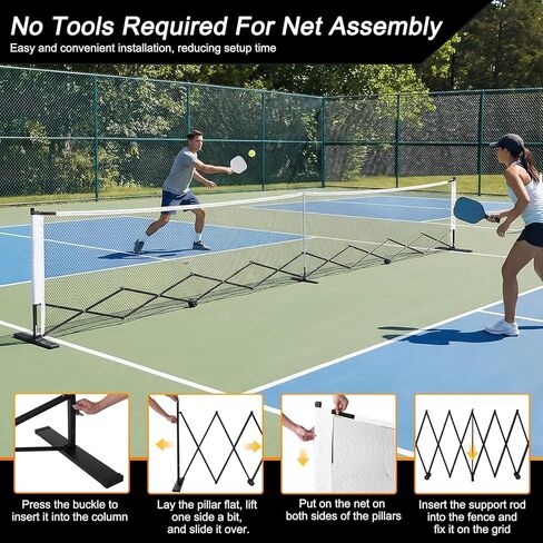 Generic Portable Peak Ball Net Frames with Wheels Professional Pickle Ball Game Net Stand Aluminum Alloy 22ft for Indoor & Outdoor Courts in Saudi Arabia
