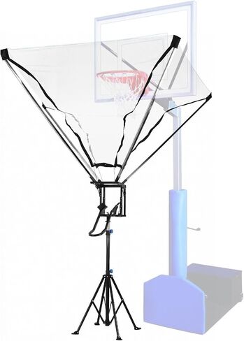 Returner Machine with 180° Rotating Track Adjustable Height Basketballs Return Attachment with Net Return System Portable Hoop Trainer Tripod for Continuous Solo Practice in Saudi Arabia