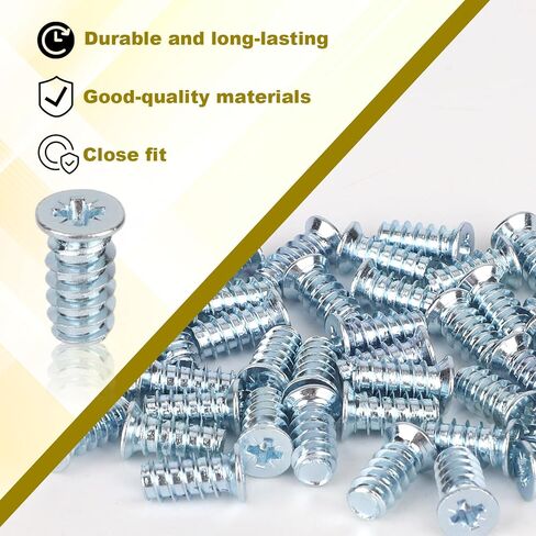 50pcs Drawer Rail Euro Screws Compatible with IKEA 100349, Crosshead Self Tapping Screws Replacement for Furniture Assembly in Saudi Arabia