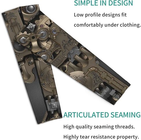 Steampunk Mechanical Gears Arm Sleeves For Men Women Sun Protection Arm Sleeves Cover Compression Cooling Sleeves in Saudi Arabia