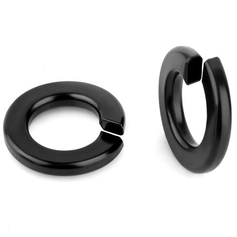 غسالة قفل زنبركية، 304 من الفولاذ المقاوم للصدأ (18-8)، لمسة نهائية سوداء، غسالات قفل زنبركي للاستخدام الصناعي والمنزلي (#6، أسود، 100) in Kuwait