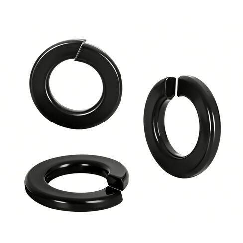 غسالة قفل زنبركية، 304 من الفولاذ المقاوم للصدأ (18-8)، لمسة نهائية سوداء، غسالات قفل زنبركي للاستخدام الصناعي والمنزلي (#6، أسود، 100) in Kuwait