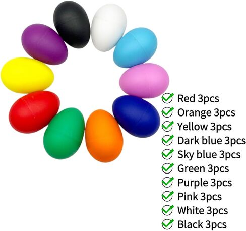 2026 New Egg Shaker-30Pcs Professional Percussion Instruments with 10 Colors Sounds for Musical Egg Sharkers Learning Diy Painting in Kuwait