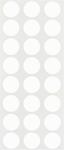 ملصقات كروماليبل 1.5 سم مستديرة برمز ملون قابل للإزالة، 1200 عبوة، أبيض in Kuwait