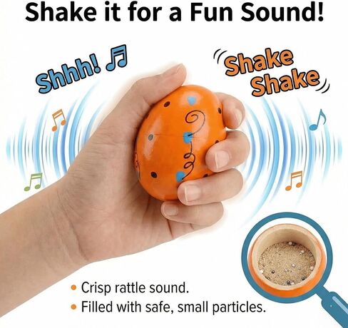 7 قطع من هزازات بيض عيد الفصح الموسيقية للأطفال - ألعاب إيقاعية غير سامة، بيض بلاستيكي ملون لحشو سلة عيد الفصح، هدايا الحفلات، هدايا تعلم الموسيقى الحسية للأطفال الصغار in Kuwait