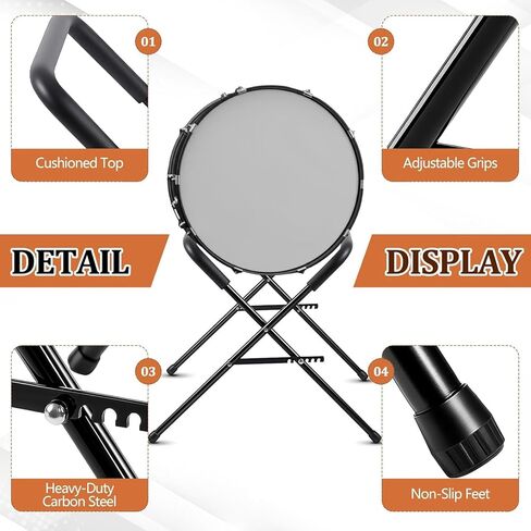 Bass Drum Stand Drum Legs Tubing with Sleeve Accessory Rack Instrument Holder in Kuwait