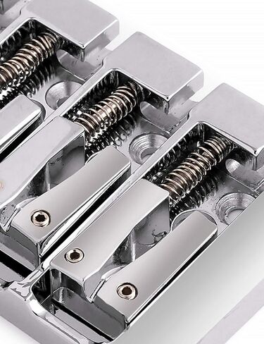 Rubatone 4 String Bass Bridge A Style Top Load and String Through Body Tailpiece with Zinc Saddles for Electric Jazz Bass P Bass High Mass Chrome in Kuwait