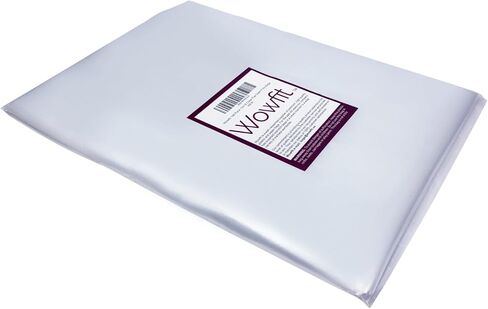 أكياس Wowfit 10 قيراط مقاس 24 × 36 بوصة من البلاستيك الشفاف المسطح المفتوح، 1.6 مل من الدرجة الغذائية - رائعة لمقاومة الخبز، والملصقات، والمخططات، والأعمال الفنية، والقماش، والوسائد، وأغطية الأثاث، والمزيد in Kuwait