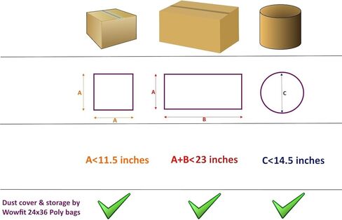 أكياس Wowfit 10 قيراط مقاس 24 × 36 بوصة من البلاستيك الشفاف المسطح المفتوح، 1.6 مل من الدرجة الغذائية - رائعة لمقاومة الخبز، والملصقات، والمخططات، والأعمال الفنية، والقماش، والوسائد، وأغطية الأثاث، والمزيد in Kuwait