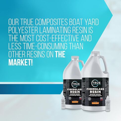 راتنج البوليستر في ساحة القوارب، 1 ​​جالون مع مجموعة محفز لإصلاح وبناء الألياف الزجاجية بنفسك - راتنج اقتصادي لقوالب الألياف الزجاجية والقوارب والسيارات والمركبات الترفيهية والأجزاء الصغيرة in Kuwait