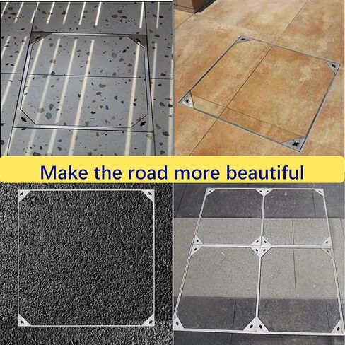 24x24 Invisible Stainless Steel Manhole Cover and Frame for 18" Corrugated Pipe, B-Class 28100 lbs Square Driveway Septic Tank Lid with Base, Metal Inspection Well Cover (True 21.6" ISL) in Saudi Arabia
