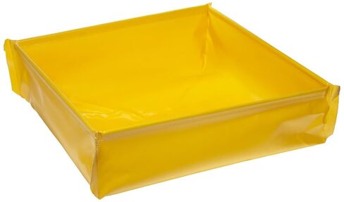 صينية UltraTech 1330 من قماش PVC مرنة فائقة الاستخدام، طول 45.72 سم × عرض 45.72 سم × ارتفاع 11.43 سم، أصفر in Kuwait