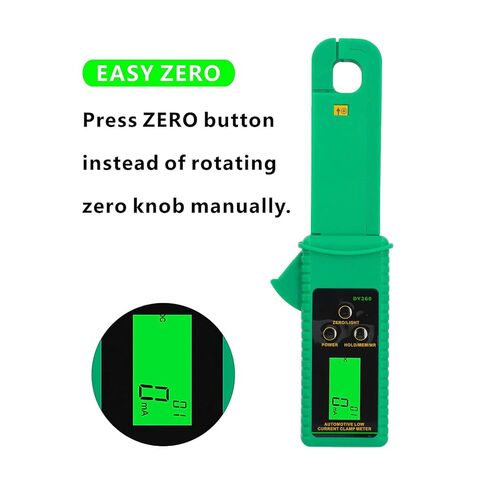 Current Clamp Meter Leakage Current Tester 0mA-60A Portable Plastic AC DC Anti-Interference Low Current Tester for Non-Automotive in Saudi Arabia