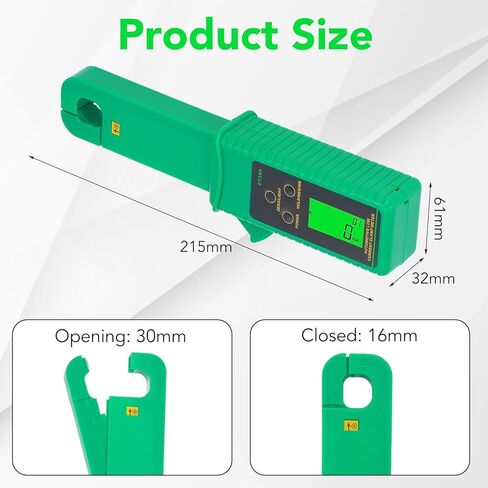 Current Clamp Meter Leakage Current Tester 0mA-60A Portable Plastic AC DC Anti-Interference Low Current Tester for Non-Automotive in Saudi Arabia