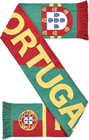 Euroscarves Portugal Recycled Cotton Soccer Knit Scarf, Made in Portugal in Saudi Arabia