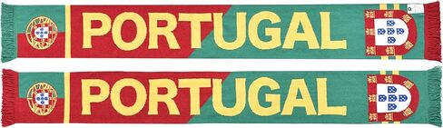 Euroscarves Portugal Recycled Cotton Soccer Knit Scarf, Made in Portugal in Saudi Arabia