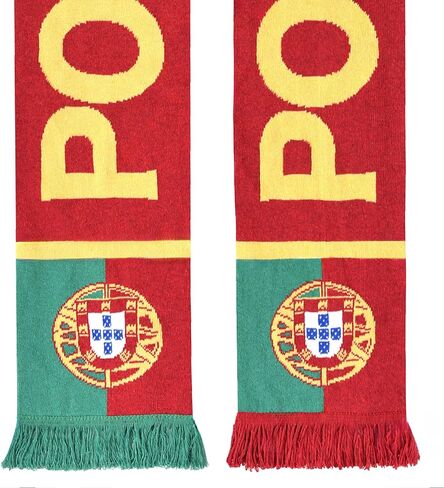 Euroscarves Portugal Recycled Cotton Soccer Knit Scarf, Made in Portugal in Saudi Arabia